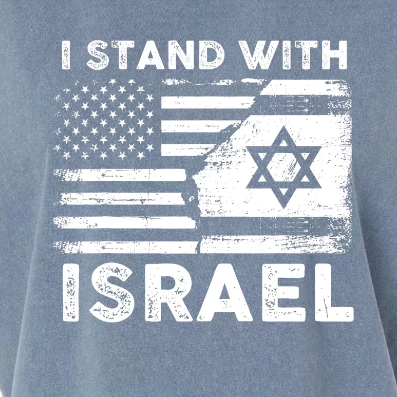 I Stand With Israel Support Israel Us And Israel Flag Garment-Dyed Women's Muscle Tee