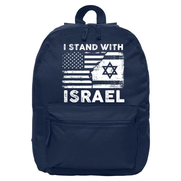 I Stand With Israel Support Israel Us And Israel Flag 16 in Basic Backpack