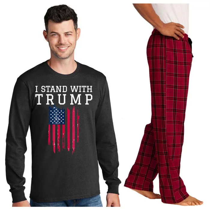 I Stand With Trump Pro Trump Supporter Free Trump Long Sleeve Pajama Set