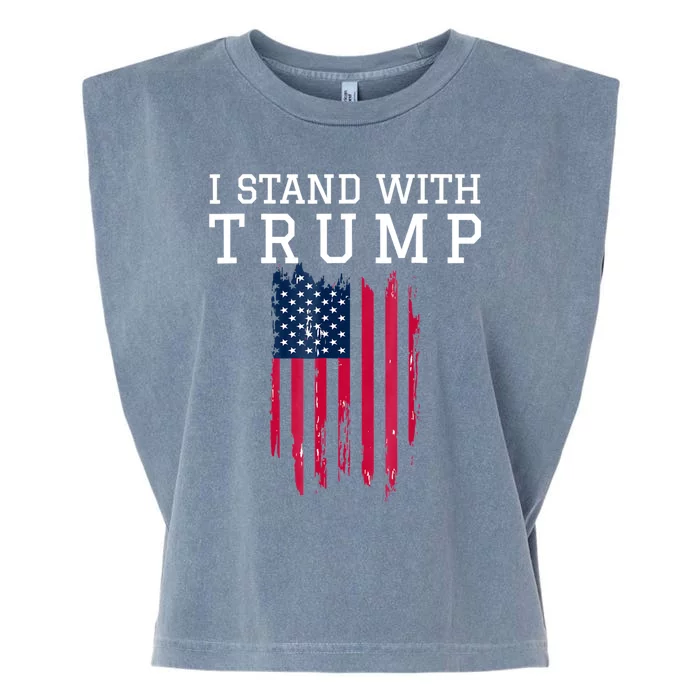 I Stand With Trump Pro Trump Supporter Free Trump Garment-Dyed Women's Muscle Tee