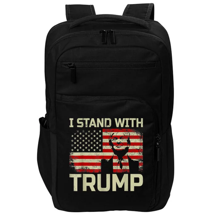 I Stand With Trump American Flag Impact Tech Backpack