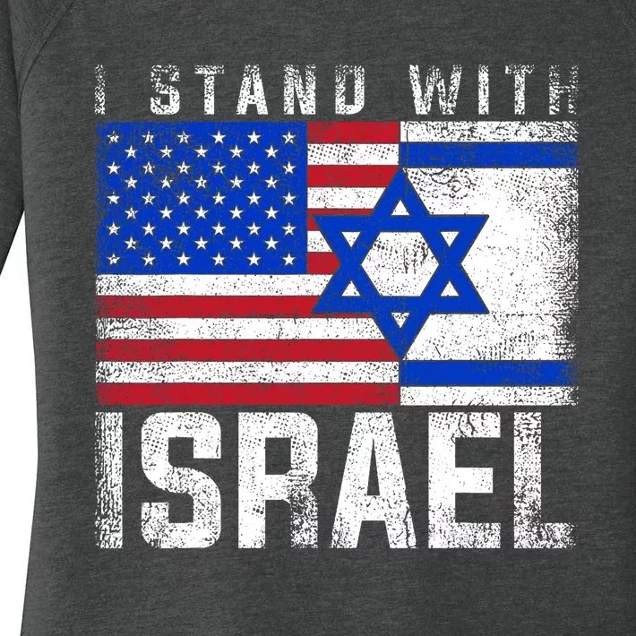 I Stand With Israel Support Israel Design Women's Perfect Tri Tunic Long Sleeve Shirt