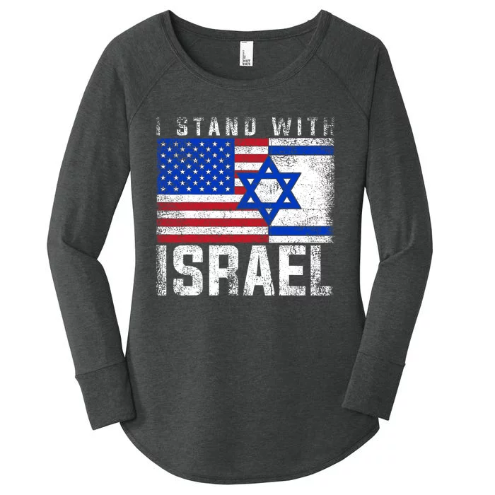 I Stand With Israel Support Israel Design Women's Perfect Tri Tunic Long Sleeve Shirt