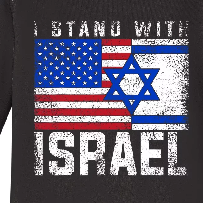 I Stand With Israel Support Israel Design Baby Long Sleeve Bodysuit