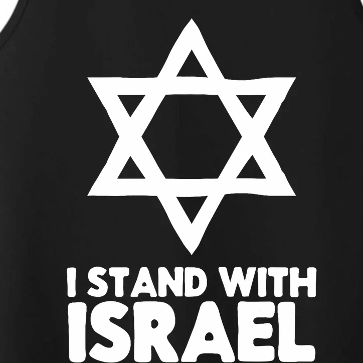 I Stand With Israel Jewish Support Israel Performance Tank