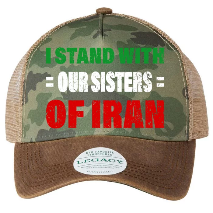 I Stand With Our Sisters Of Iran Life Freedom Iran Gift Legacy Tie Dye Trucker Hat