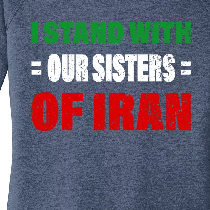 I Stand With Our Sisters Of Iran Life Freedom Iran Gift Women's Perfect Tri Tunic Long Sleeve Shirt