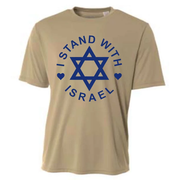 I Stand With Israel Israeli Flag Jewish Star Of David Cooling Performance Crew T-Shirt