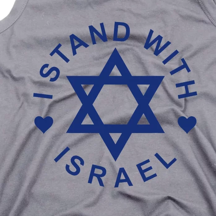 I Stand With Israel Israeli Flag Jewish Star Of David Tank Top