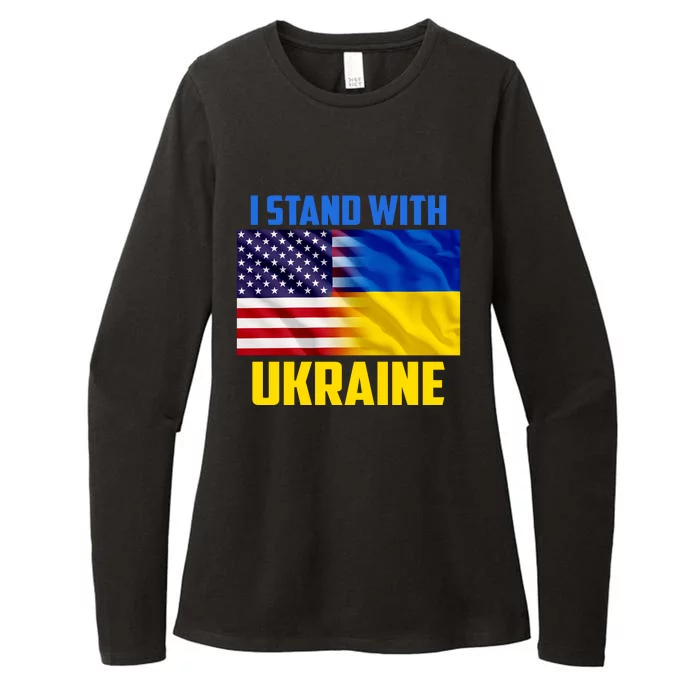 I Stand With Ukraine USA Ukrainian Pride Support Womens CVC Long Sleeve Shirt