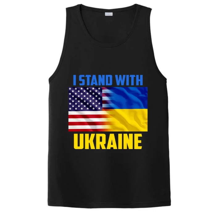 I Stand With Ukraine USA Ukrainian Pride Support Performance Tank