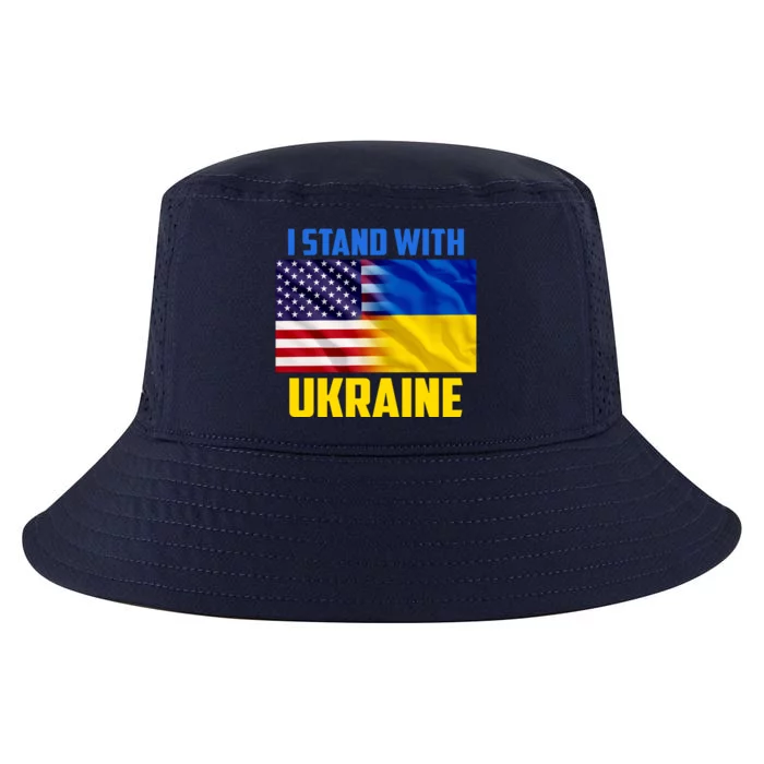 I Stand With Ukraine USA Ukrainian Pride Support Cool Comfort Performance Bucket Hat