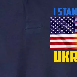 I Stand With Ukraine USA Ukrainian Pride Support Softstyle Adult Sport Polo