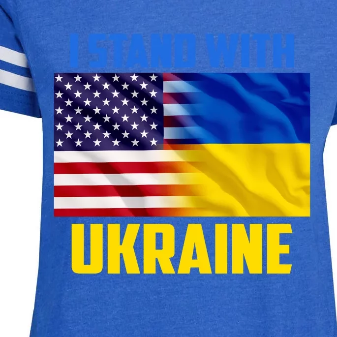 I Stand With Ukraine USA Ukrainian Pride Support Enza Ladies Jersey Football T-Shirt