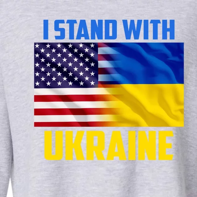 I Stand With Ukraine USA Ukrainian Pride Support Cropped Pullover Crew