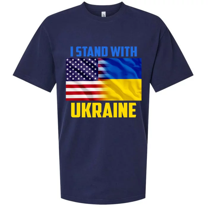 I Stand With Ukraine USA Ukrainian Pride Support Sueded Cloud Jersey T-Shirt