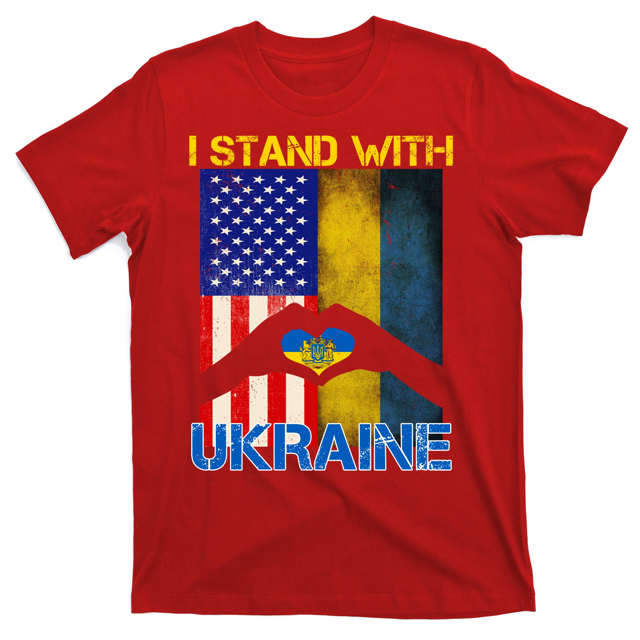 : Ukraine Support Ukraine Coat of Arms Painted in Sunflower  Sweatshirt : Clothing, Shoes & Jewelry