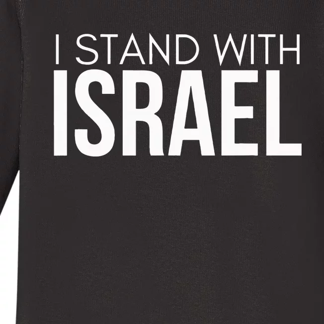 I Stand With Israel Proisrael Zion Jewish Torah Baby Long Sleeve Bodysuit