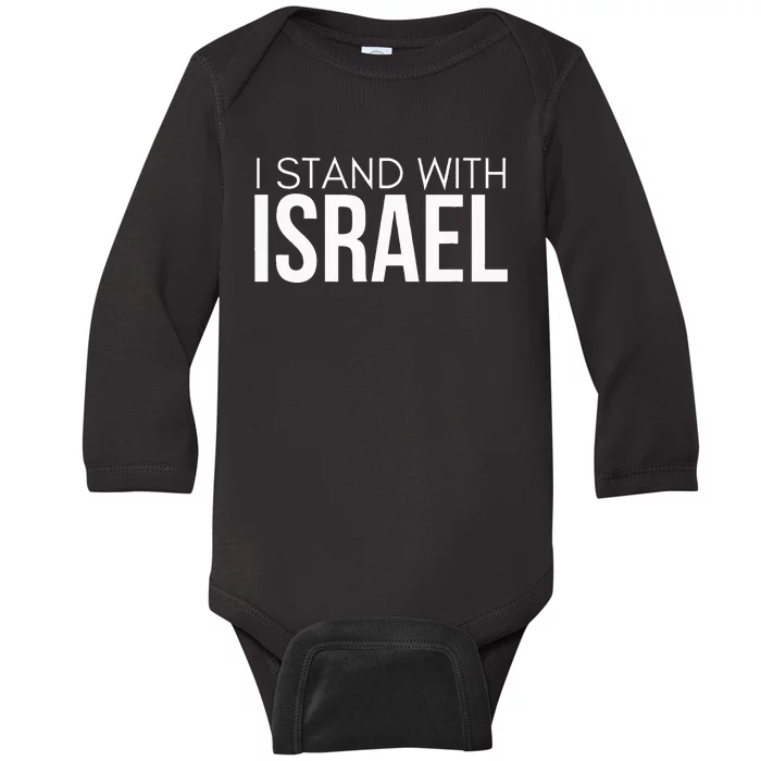 I Stand With Israel Proisrael Zion Jewish Torah Baby Long Sleeve Bodysuit