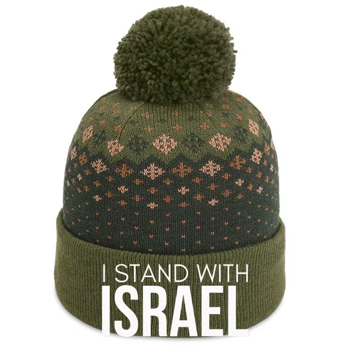 I Stand With Israel Proisrael Zion Jewish Torah The Baniff Cuffed Pom Beanie