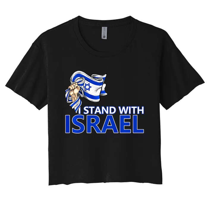 I Stand With Israel Pray For Israel Women's Crop Top Tee