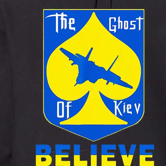 I Stand With Ukraine The Ghost Of Kyiv Premium Hoodie