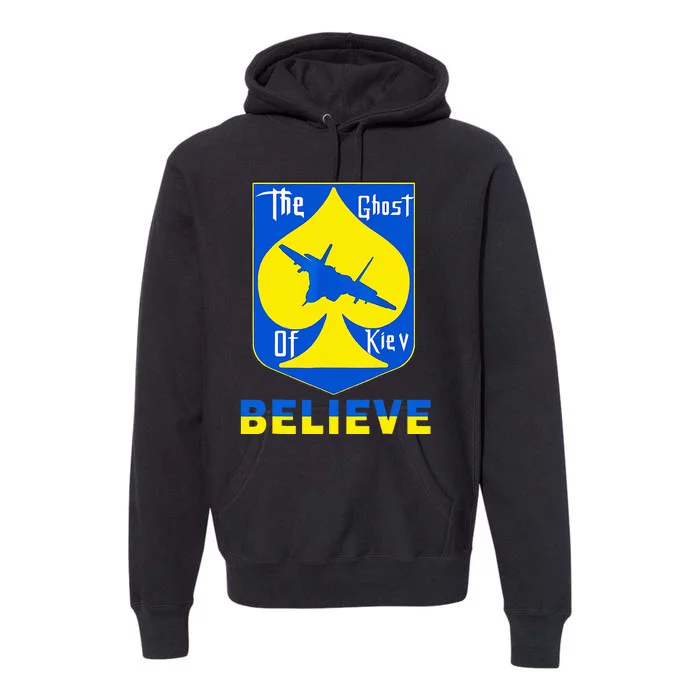 I Stand With Ukraine The Ghost Of Kyiv Premium Hoodie