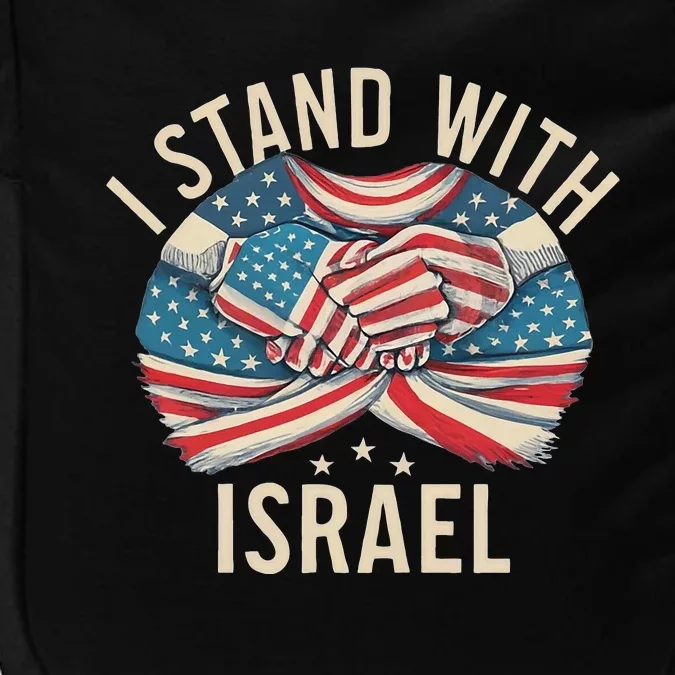 I Stand With Israel Usa American Flag W Israel Flag Impact Tech Backpack