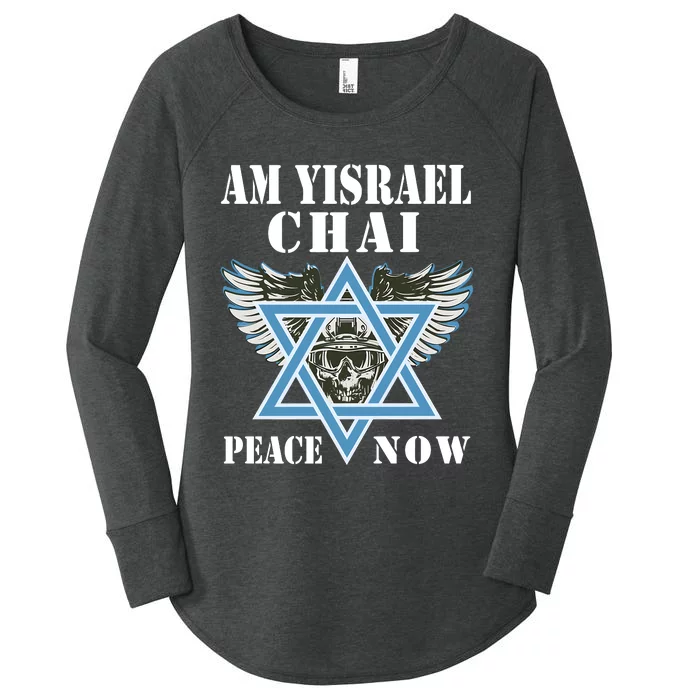 I Stand With Israel Am Yisrael Chai Peace Now Women's Perfect Tri Tunic Long Sleeve Shirt