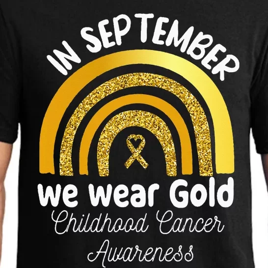 In September We Wear Gold Rainbow Childhood Cancer Pajama Set