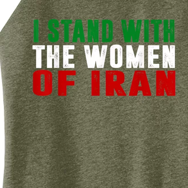 I Stand With The Women Of Iran Iranian Flag FIST Free Iran Women’s Perfect Tri Rocker Tank