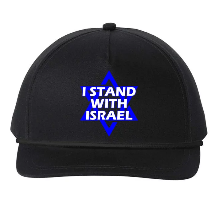 I Stand With Israel Star Of David Snapback Five-Panel Rope Hat