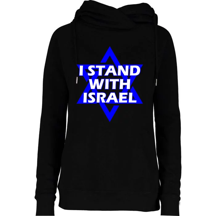 I Stand With Israel Star Of David Womens Funnel Neck Pullover Hood