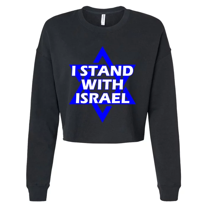 I Stand With Israel Star Of David Cropped Pullover Crew