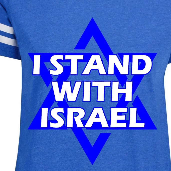 I Stand With Israel Star Of David Enza Ladies Jersey Football T-Shirt