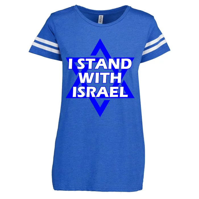 I Stand With Israel Star Of David Enza Ladies Jersey Football T-Shirt