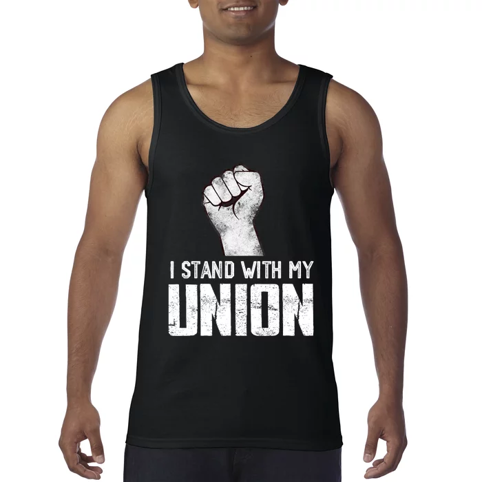 I Stand With My Union UAW On Strike Red United Auto Workers Tank Top