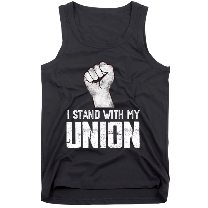 I Stand With My Union UAW On Strike Red United Auto Workers Tank Top