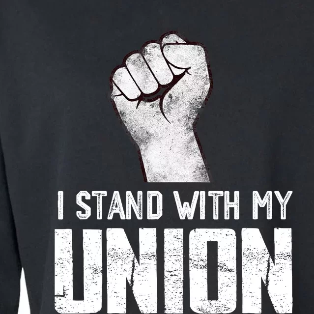 I Stand With My Union UAW On Strike Red United Auto Workers Cropped Pullover Crew