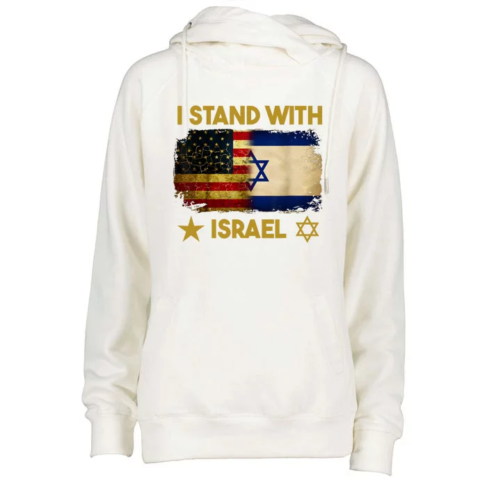 I Stand With Israel I Stand With Israel America Flag Womens Funnel Neck Pullover Hood