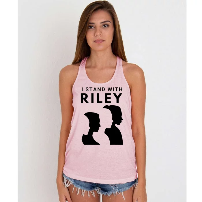 I Stand With Riley Gaines Protect Womens Sports #Protectwomnssports Women's Knotted Racerback Tank