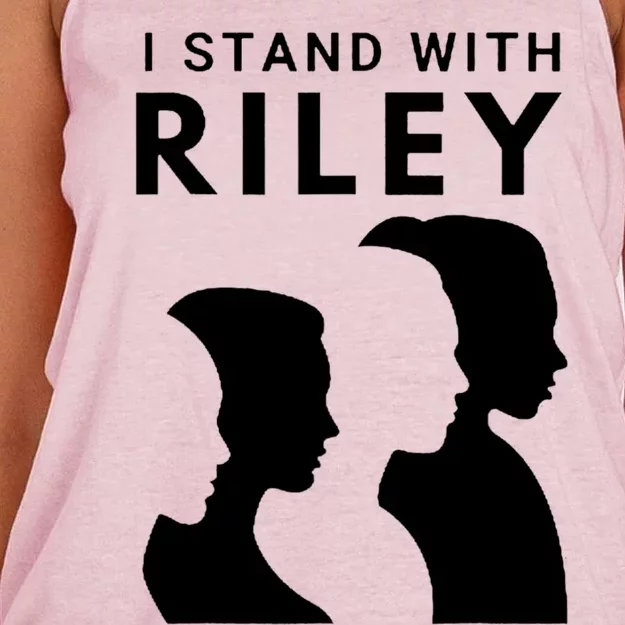 I Stand With Riley Gaines Protect Womens Sports #Protectwomnssports Women's Knotted Racerback Tank