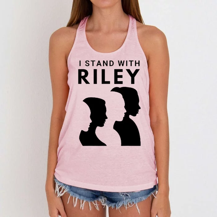 I Stand With Riley Gaines Protect Womens Sports #Protectwomnssports Women's Knotted Racerback Tank