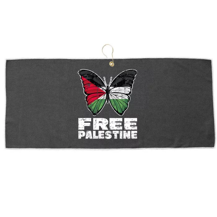 I Stand With Palestine For Their Freedom Free Palestine Large Microfiber Waffle Golf Towel