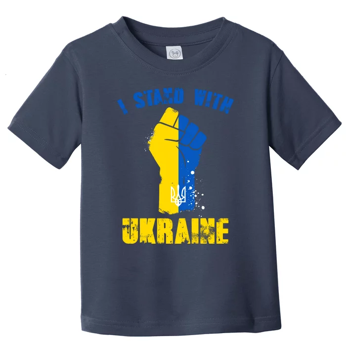 I Stand With Ukraine Fist Trident Support Toddler T-Shirt