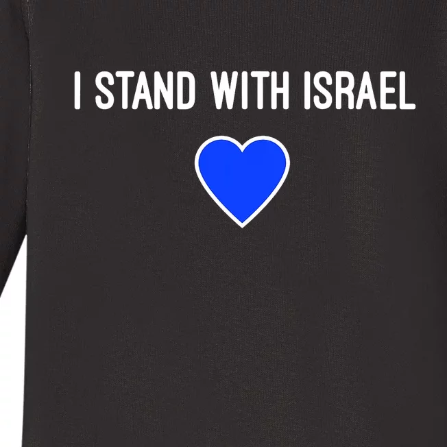 I Stand With Israel Pray For Israel Strong Baby Long Sleeve Bodysuit