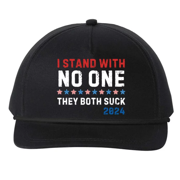 I Stand With No One They Both Suck 2024 Snapback Five-Panel Rope Hat