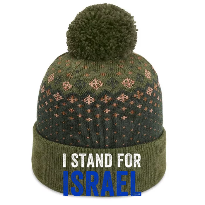 I Stand With Israel I Stand For Peace I Support Israel Jewish Holy Land The Baniff Cuffed Pom Beanie