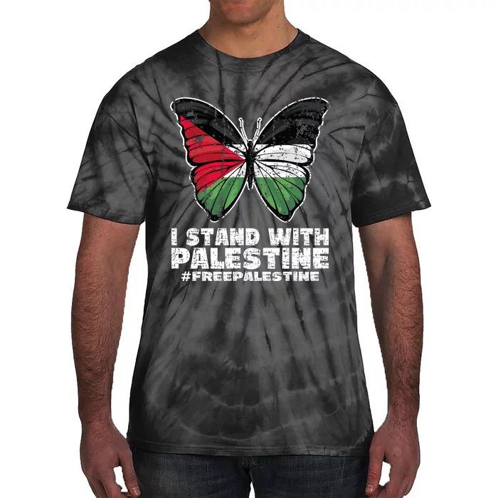 I Stand With Palestine For Their Freedom Free Palestine Tie-Dye T-Shirt