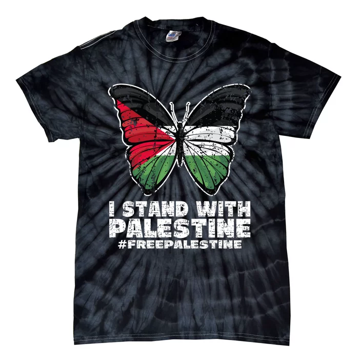 I Stand With Palestine For Their Freedom Free Palestine Tie-Dye T-Shirt